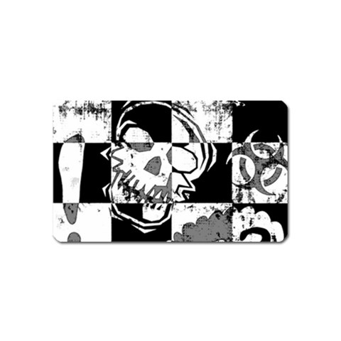 Grunge Skull Magnet (Name Card) from ArtsNow.com Front