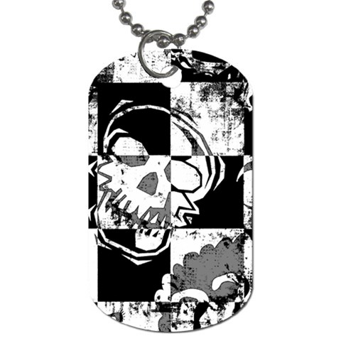 Grunge Skull Dog Tag (One Side) from ArtsNow.com Front