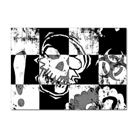 Grunge Skull Sticker A4 (100 pack) from ArtsNow.com Front