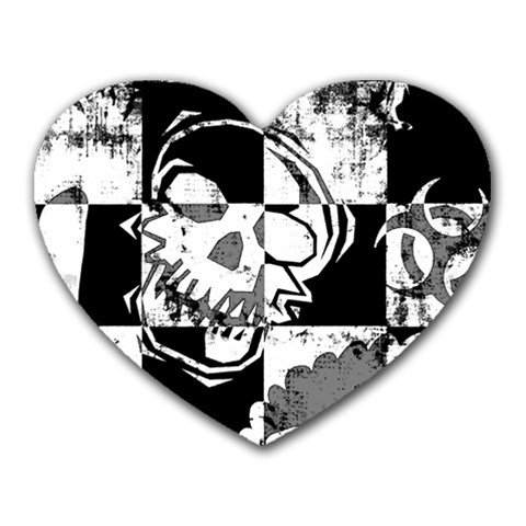 Grunge Skull Mousepad (Heart) from ArtsNow.com Front