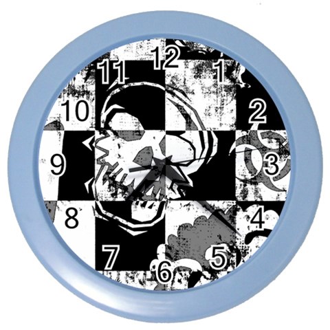 Grunge Skull Color Wall Clock from ArtsNow.com Front