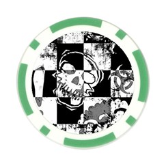 Grunge Skull Poker Chip Card Guard from ArtsNow.com Front