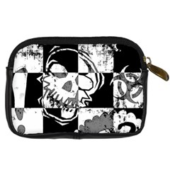 Grunge Skull Digital Camera Leather Case from ArtsNow.com Back