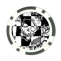 Grunge Skull Poker Chip Card Guard (10 pack) from ArtsNow.com Front