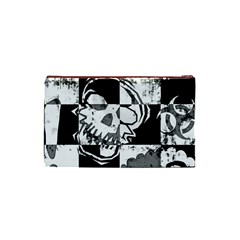 Grunge Skull Cosmetic Bag (Small) from ArtsNow.com Back