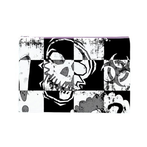 Grunge Skull Cosmetic Bag (Large) from ArtsNow.com Front