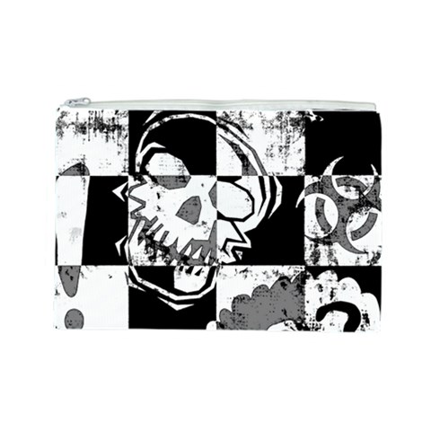 Grunge Skull Cosmetic Bag (Large) from ArtsNow.com Front