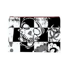 Grunge Skull Cosmetic Bag (Large) from ArtsNow.com Front