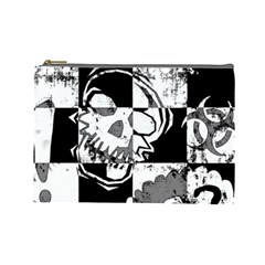 Grunge Skull Cosmetic Bag (Large) from ArtsNow.com Front