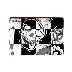 Grunge Skull Cosmetic Bag (Large) from ArtsNow.com Back