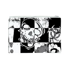 Grunge Skull Cosmetic Bag (Large) from ArtsNow.com Back