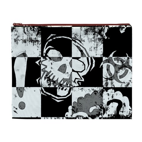 Grunge Skull Cosmetic Bag (XL) from ArtsNow.com Front