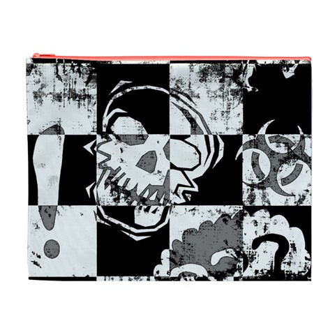 Grunge Skull Cosmetic Bag (XL) from ArtsNow.com Front