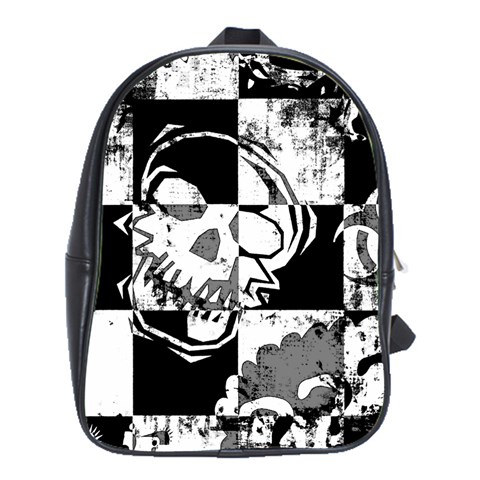 Grunge Skull School Bag (Large) from ArtsNow.com Front