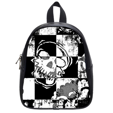 Grunge Skull School Bag (Small) from ArtsNow.com Front