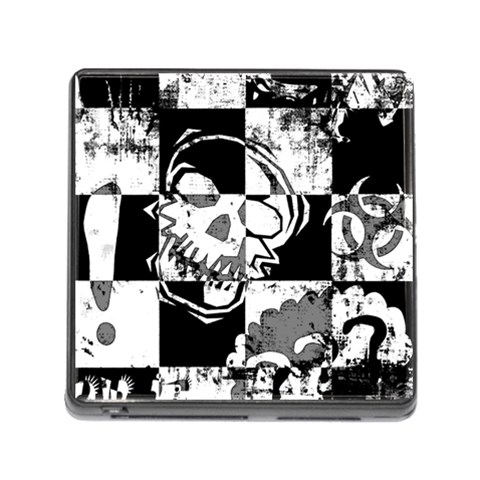 Grunge Skull Memory Card Reader with Storage (Square) from ArtsNow.com Front