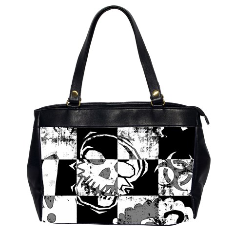 Grunge Skull Oversize Office Handbag (Two Sides) from ArtsNow.com Front