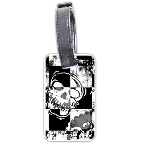 Grunge Skull Luggage Tag (one side) from ArtsNow.com Front