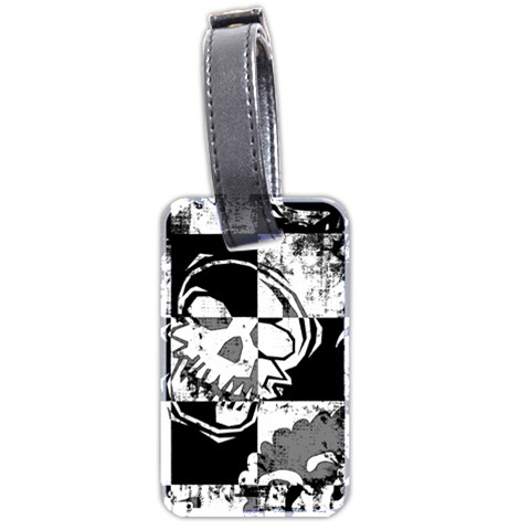 Grunge Skull Luggage Tag (two sides) from ArtsNow.com Front