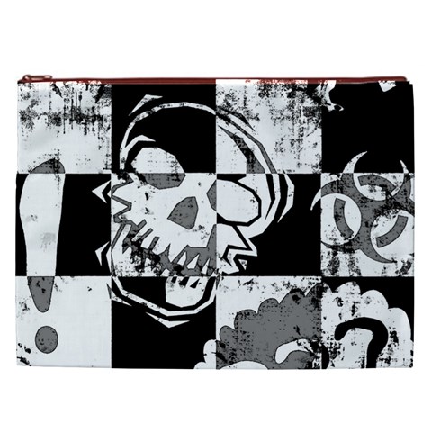 Grunge Skull Cosmetic Bag (XXL) from ArtsNow.com Front