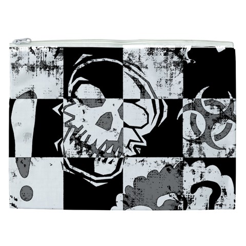 Grunge Skull Cosmetic Bag (XXL) from ArtsNow.com Front