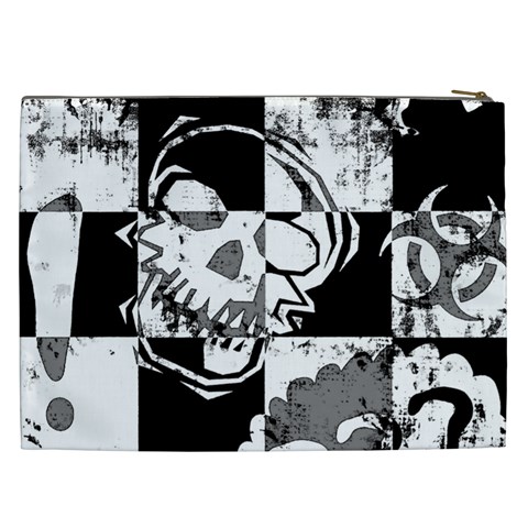 Grunge Skull Cosmetic Bag (XXL) from ArtsNow.com Back