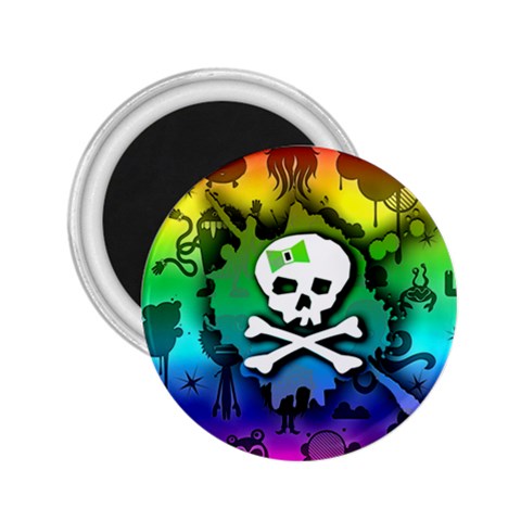 Kawaii Rainbow Skull 2.25  Magnet from ArtsNow.com Front