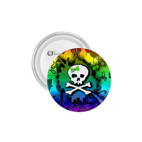 Kawaii Rainbow Skull 1.75  Button from ArtsNow.com Front