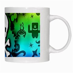 Kawaii Rainbow Skull White Mug from ArtsNow.com Right