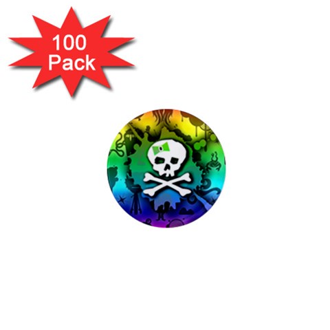 Kawaii Rainbow Skull 1  Mini Magnet (100 pack)  from ArtsNow.com Front