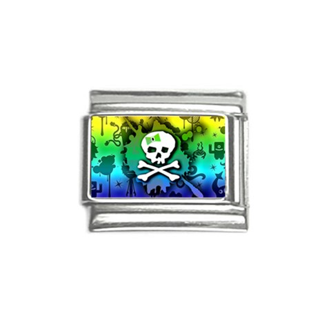 Kawaii Rainbow Skull Italian Charm (9mm) from ArtsNow.com Front