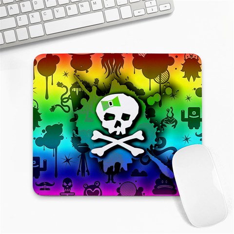 Kawaii Rainbow Skull Large Mousepad from ArtsNow.com Front