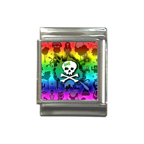 Kawaii Rainbow Skull Italian Charm (13mm) from ArtsNow.com Front