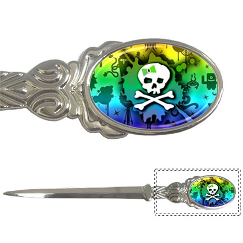 Kawaii Rainbow Skull Letter Opener from ArtsNow.com Front