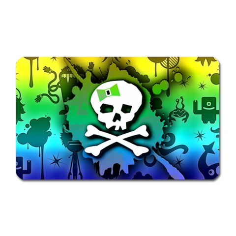 Kawaii Rainbow Skull Magnet (Rectangular) from ArtsNow.com Front