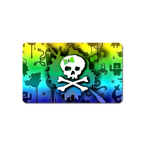 Kawaii Rainbow Skull Magnet (Name Card) from ArtsNow.com Front