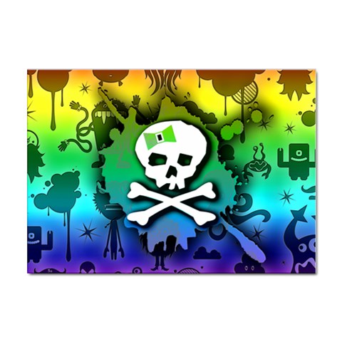 Kawaii Rainbow Skull Sticker A4 (100 pack) from ArtsNow.com Front