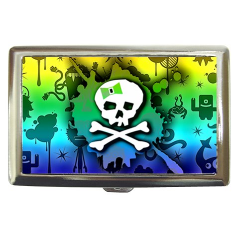 Kawaii Rainbow Skull Cigarette Money Case from ArtsNow.com Front