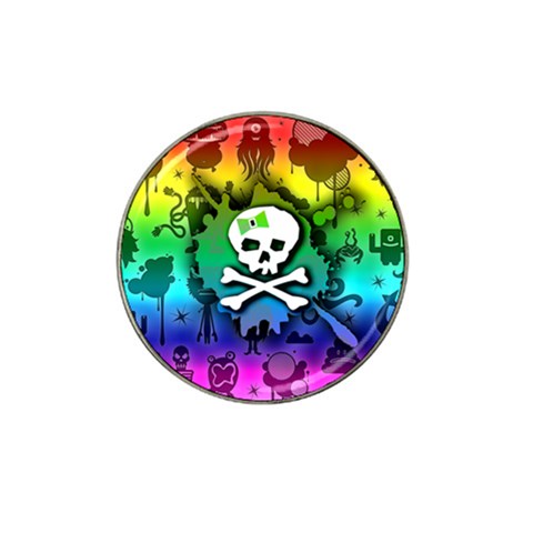 Kawaii Rainbow Skull Hat Clip Ball Marker from ArtsNow.com Front