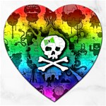 Kawaii Rainbow Skull Jigsaw Puzzle (Heart)