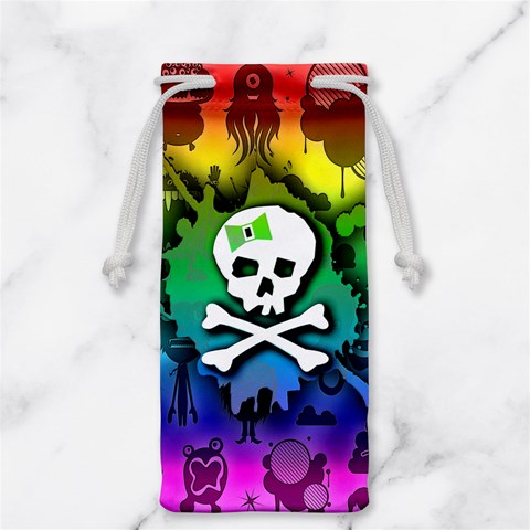 Kawaii Rainbow Skull Jewelry Bag from ArtsNow.com Front