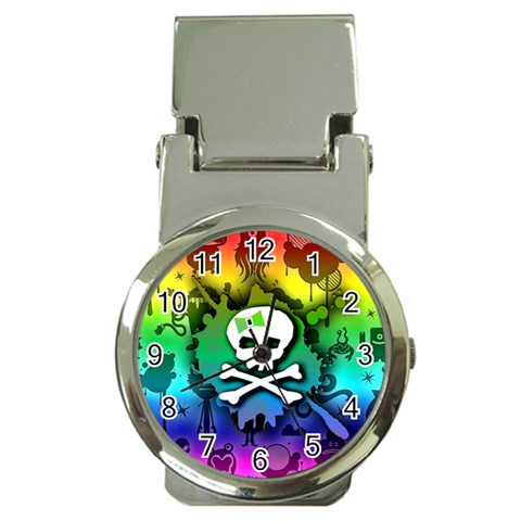 Kawaii Rainbow Skull Money Clip Watch from ArtsNow.com Front