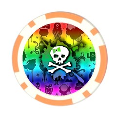 Kawaii Rainbow Skull Poker Chip Card Guard from ArtsNow.com Front