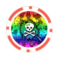 Kawaii Rainbow Skull Poker Chip Card Guard from ArtsNow.com Back