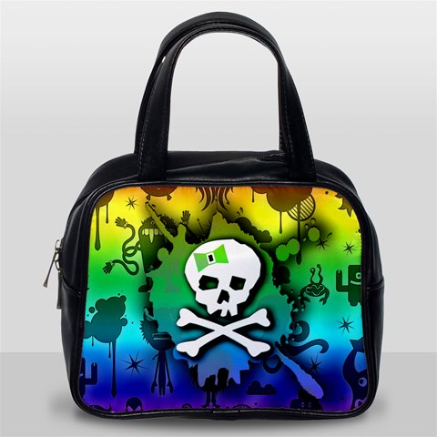 Kawaii Rainbow Skull Classic Handbag (One Side) from ArtsNow.com Front