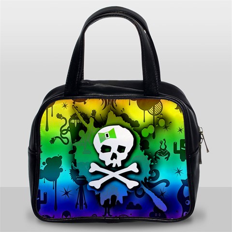 Kawaii Rainbow Skull Classic Handbag (Two Sides) from ArtsNow.com Front