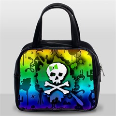 Kawaii Rainbow Skull Classic Handbag (Two Sides) from ArtsNow.com Front