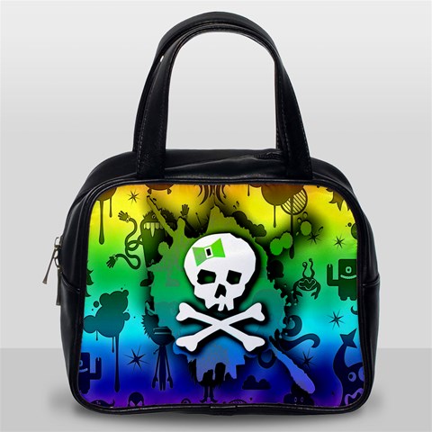 Kawaii Rainbow Skull Classic Handbag (Two Sides) from ArtsNow.com Back