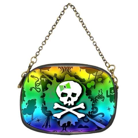 Kawaii Rainbow Skull Chain Purse (One Side) from ArtsNow.com Front