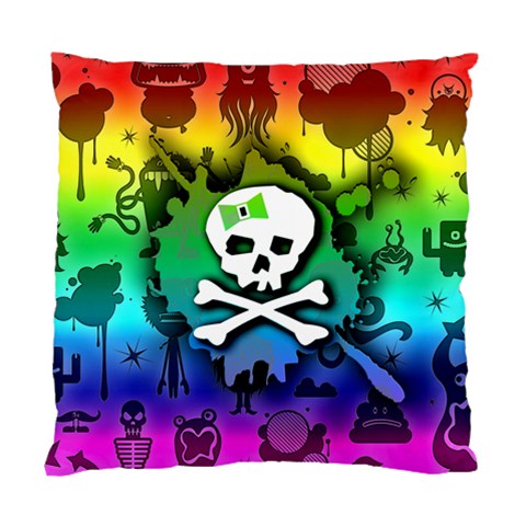 Kawaii Rainbow Skull Cushion Case (One Side) from ArtsNow.com Front